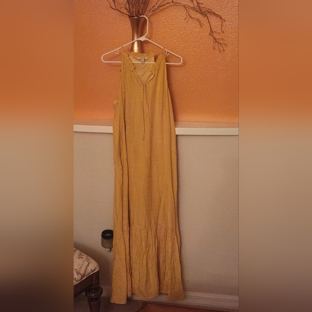 Nine West Mustard Maxi Dress